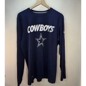 Nike Dri Fit NFL Dallas Cowboys‎ Star Logo T-Shirt Men's Large Blue